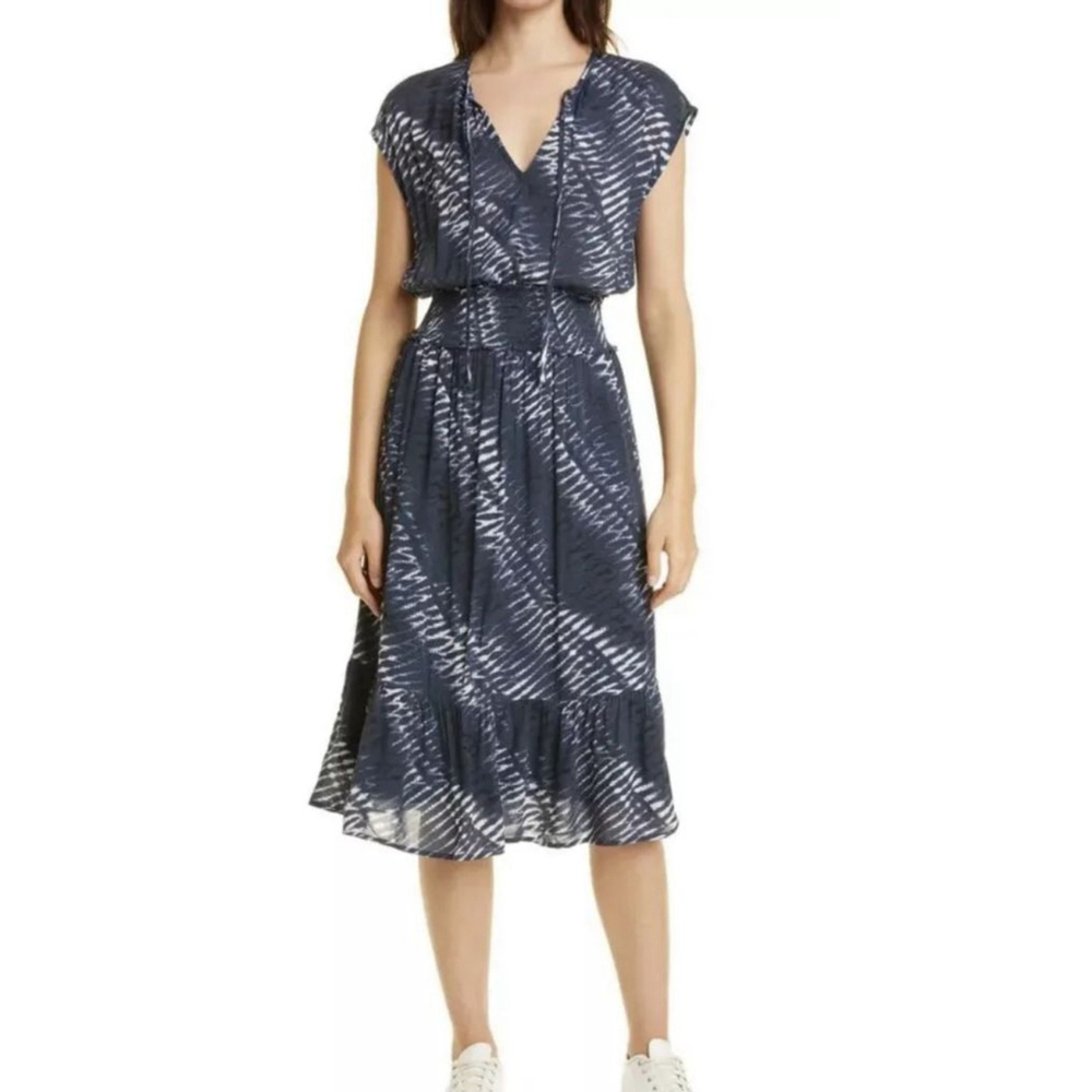 Rails midi tie dye Dress Size S Blue White